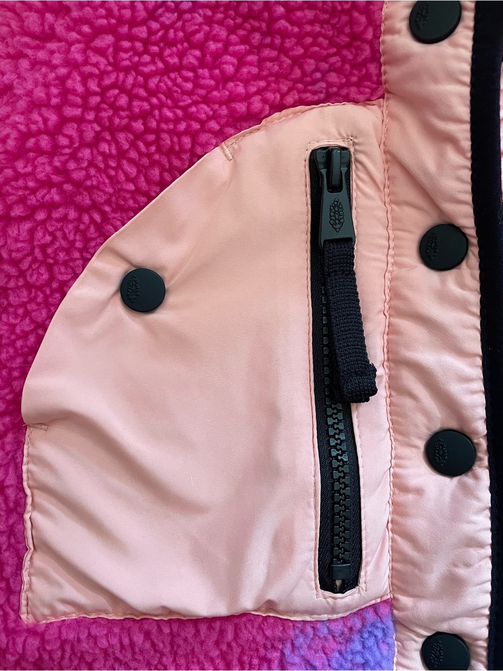 Free People Multicolor Sherpa Pullover Jacket - Pink, Purple, Peach - Picture 8 of 16